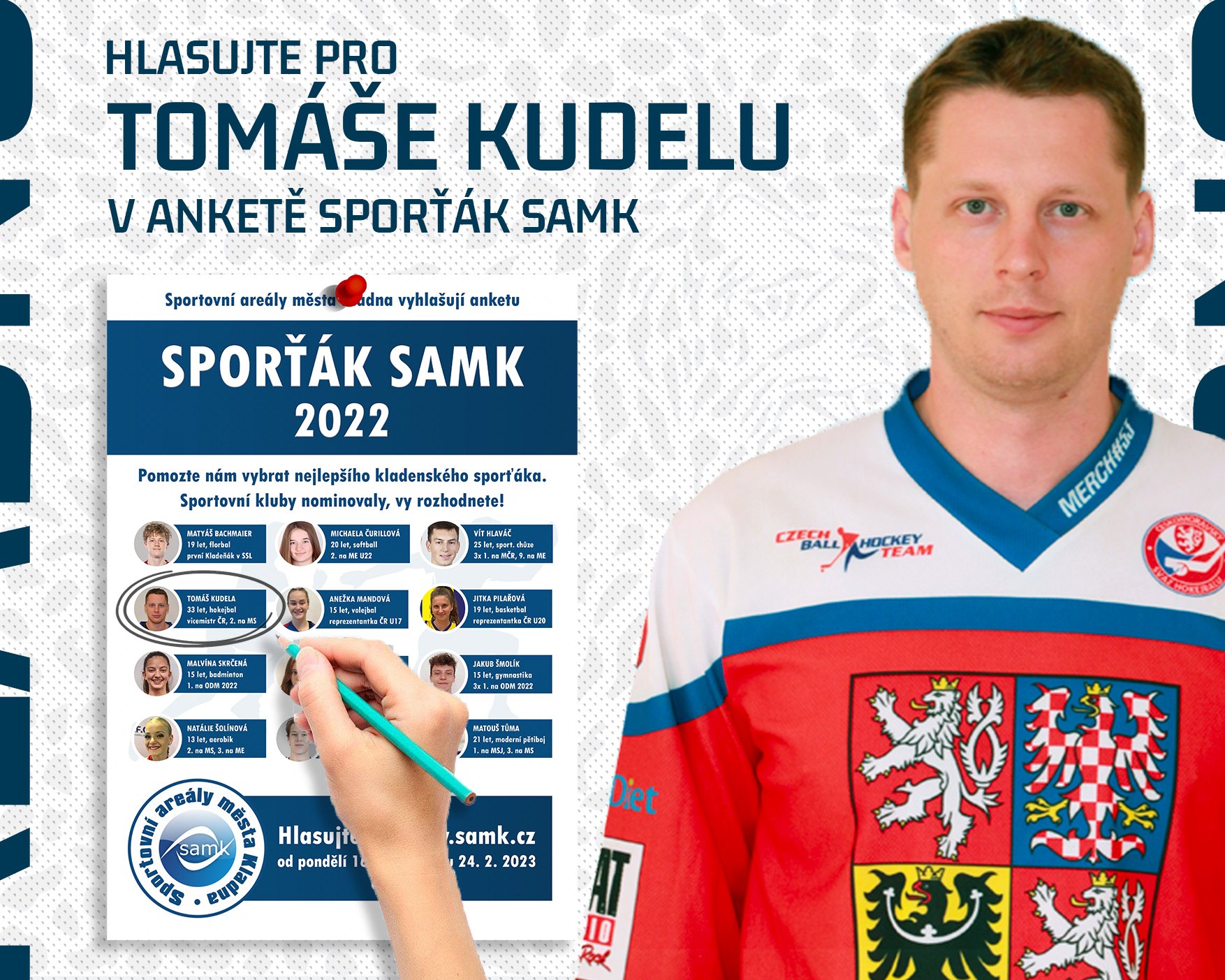 Tomáš Kudela nominován do ankety Sporťák SAMK